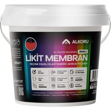 Alkoru 1 kg Kırmızı Likit Membran Renkli Reçine Esaslı Sıvı Su Yalıtım Malzemesi