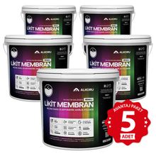 Alkoru Beyaz Likit Membran Renkli Reçine Esaslı 5x13 kg Sıvı Su Yalıtım Malzemesi