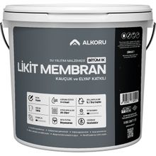 Alkoru Bitüm 1K Likit Membran Kauçuk ve Elyaf Katkılı 13 kg Sıvı Su Yalıtım Malzemesi