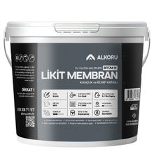 Alkoru Bitüm 1K Likit Membran Kauçuk ve Elyaf Katkılı 5 KG Sıvı Su Yalıtım Malzemesi