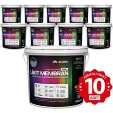 Alkoru Gri Likit Membran Renkli Reçine Esaslı 10x13 kg Sıvı Su Yalıtım Malzemesi