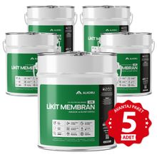 Alkoru Lite Likit Membran Kauçuk ve Elyaf Katkılı 5x15 kg Sıvı Su Yalıtım Malzemesi