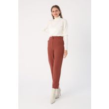 Allday Kiremit Paçası Yırtmaçlı Pantolon