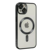 Ally iPhone 14 Plus 6.7 inç Renkli Kenar Lazer Çerçeveli Magsafe Uyumlu Silikon Cep Telefonu Kılıfı