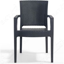 Almina Rattan 6 Adet Renkli Kollu Bahçe Balkon ve Teras Sandalyesi