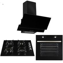 Alpina GLS640BL - MFA604MBL - F17 60 Statik Siyah 3'lü Ankastre Set