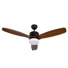 Alsanfan Modern Aydınlatmalı 132 cm Kahverengi Uzaktan Kumandalı Tavan Vantilatörü