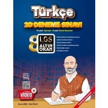 Altın Oran Yayınları - 8. Sınıf Türkçe Tamamı Video Çözümlü 20 Deneme