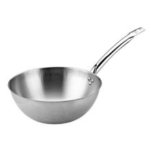 Altınbaşak Çelik Gümüş Saplı 28 cm Wok Tava