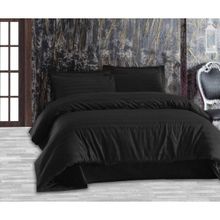Altınbaşak Siyah Pamuk Saten Çizgili 200x220 cm Nevresim Takımı