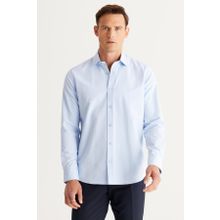 Altınyıldız Classics 4A2024100012 Açık Mavi Slim Fit Klasik Yaka Erkek Gömlek