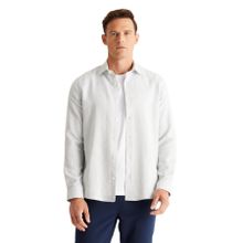 Altınyıldız Classics 4A2024100071 Yeşil Beyaz Slim Fit Klasik Yaka Erkek Gömlek