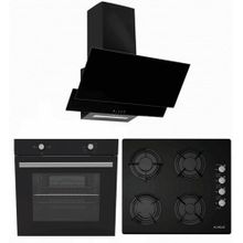 Alveus AD07-A10-AF850 Siyah 3'lü Ankastre Set