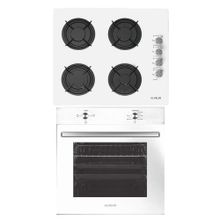 Alveus Akasya GLS640 - MFA604 2'li Beyaz Ankastre Set