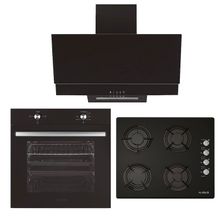 Alveus ALV F17 PB - ALV GLS 640 - ALV MFA 604 F 3'lü Siyah Ankastre Set