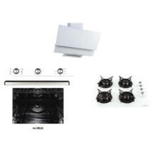 Alveus Gardenya MODF17-GLS640-MFA614 3'lü Beyaz Ankastre Set