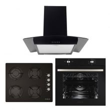 Alveus Iber-GLS-640-MFA604 Siyah 3'lü Ankastre Set
