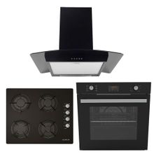 Alveus Iber-GLS640-MFA627 Siyah 3'lü Ankastre Set