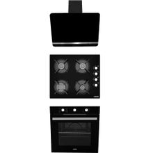 Alveus New 614 BİNDESİT - GLS640 - MFA614 Siyah 3'lü Ankastre Set
