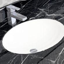 Alvit Hilton 37x47 cm Tezgah Altı Oval Yapıştırma Lavabo