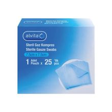Alvita 7.5x7.5 cm 1 Adet 25'li Kompres Steril Gazlı Bez
