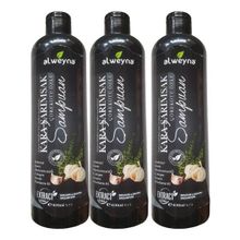 Alweyna Kara Sarımsak ve Çörekotu Özlü 3x400 ml Bitkisel Şampuan