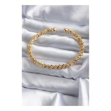 AlyaStore 316L Çelik Gold Renk 2'li Zincir Model Su Yolu Model Zirkon Taşlı Kadın Bileklik