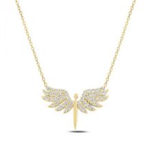 Amazeus 925 Ayar Gold Mikail Meleği Kadın Gümüş Kolye