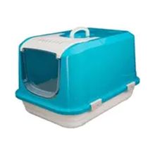 Amazon Pet L Mavi Kapalı Kedi Tuvaleti