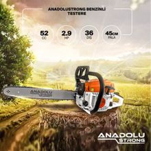 Anadolu Strong ANS1041 2.9 HP 45 cm Palalı Benzinli Motorlu Testere