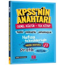 Anahtar Kitap 2026 KPSS'nin Anahtarı Genel Kültür Tek Kitap Hafıza Teknikleriyle Müzik Destekli Pratik Notlar