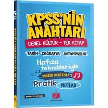 Anahtar Kitap 2026 KPSS'nin Anahtarı Genel Kültür Tek Kitap Hafıza Teknikleriyle Müzik Destekli Pratik Notlar