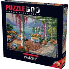Anatolian Mor Salkımlı Teras/Wisteria Terrace 500 Parça Puzzle