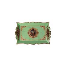 Ancel Ahşap Yeşil Eskitme 42.5x28 cm Tepsi