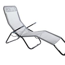 Andoutdoor Tumbona Gri Katlanır Şezlong