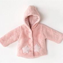 Andywawa AC23159 Şapka Pembe Kız Bebek Mont