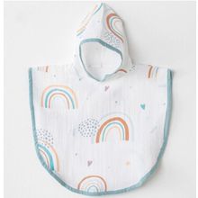Andywawa AC23711 Baby Home Müslin Beyaz Bebek Panço