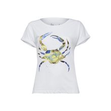 Anemoss Yeşil Yengeç Beyaz Kadın T-shirt