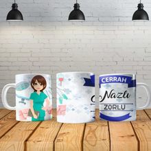 Angel Of Life Cerrah Kadın Kişiye Özel Baskılı Yeni Tasarım Kupa Bardak