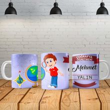 Angel Of Life Coğrafya Öğretmeni Kişiye Özel Baskılı Yeni Tasarım Sihirli Kupa Bardak
