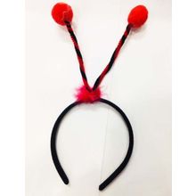 Angel Of Life Kırmızı Ponponlu Gösteriler Için Plastik Uğur Böceği Tacı