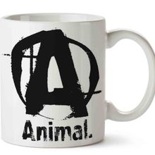 Animal Logo Baskılı Porselen Kupa Bardak