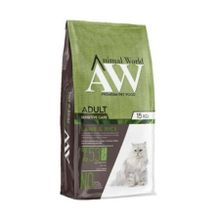 Animal World Sensitive Care Kuzu Etli Pirinçli Yetişkin 15 kg Kedi Mama