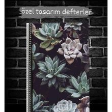 Anime And Your World Estetik Çiçek Temalı Özel Tasarım Defter