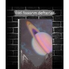 Anime And Your World Galaksi Temalı Özel Tasarım A4 Boyutu Defter