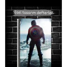 Anime And Your World Kaptan Amerika Özel Tasarım Defter