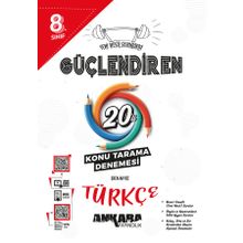 Ankara Yayıncılık 8. Sınıf Türkçe Güçlendiren 20 Konu Tarama Denemesi