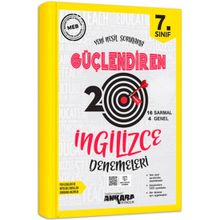 Ankara Yayınları 7. Sınıf İngilizce Güçlendiren 20 Deneme Sınavı