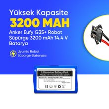 Anker Eufy G35 3200 mAh 14.4V Robot Süpürge Batarya