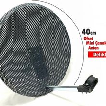 Antenci 40 CM Antrasit Delikli Mini Karavan Çanak Anteni